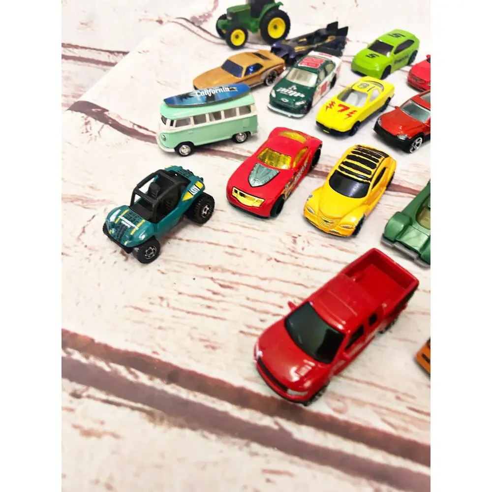 HOT WHEELS & MATCHBOX Diecast Car Lot 33 Mixed Variety Trucks Racing Classics